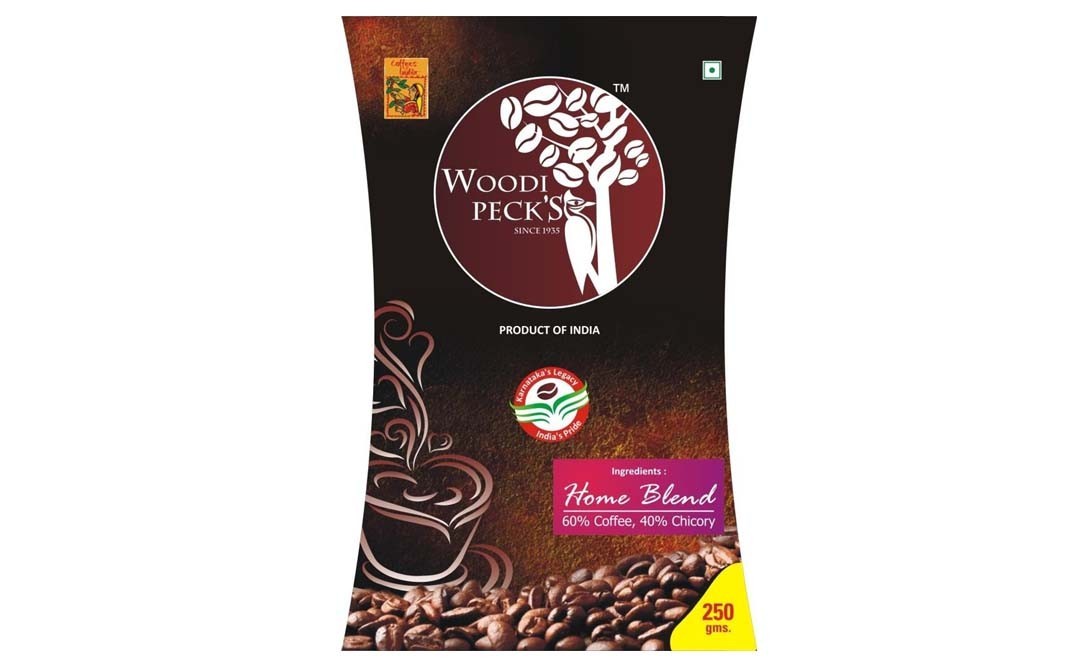 Woodi Peck's Home Blend- 60% Coffee, 40% Chicory   Box  250 grams